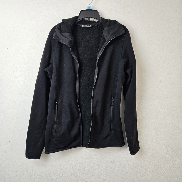 ARC'TERYX Fleece Lined Black Jacket Hoodie Size Small - Picture 1 of 8